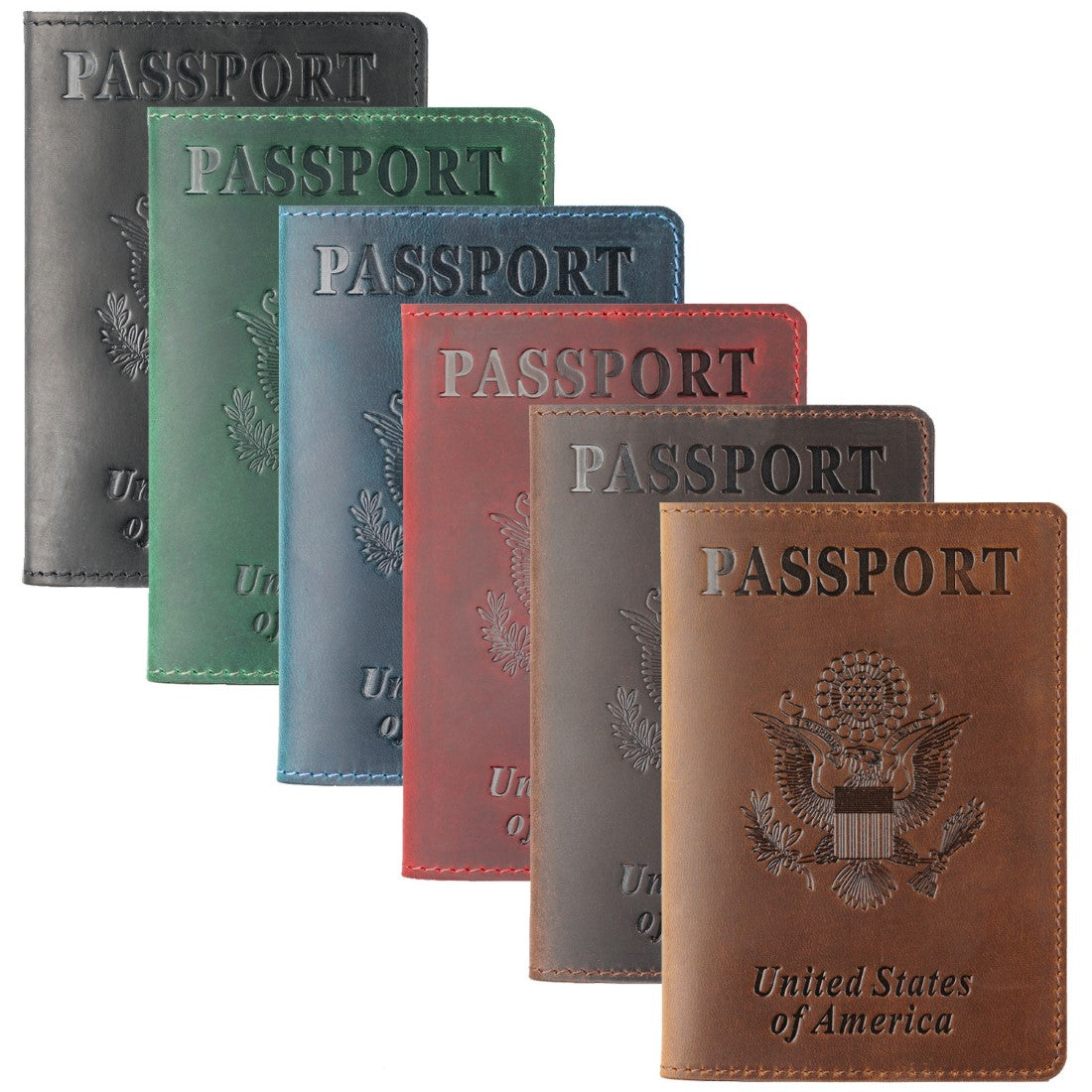 Vintage Durable Genuine Leather Business Passport Cover Case