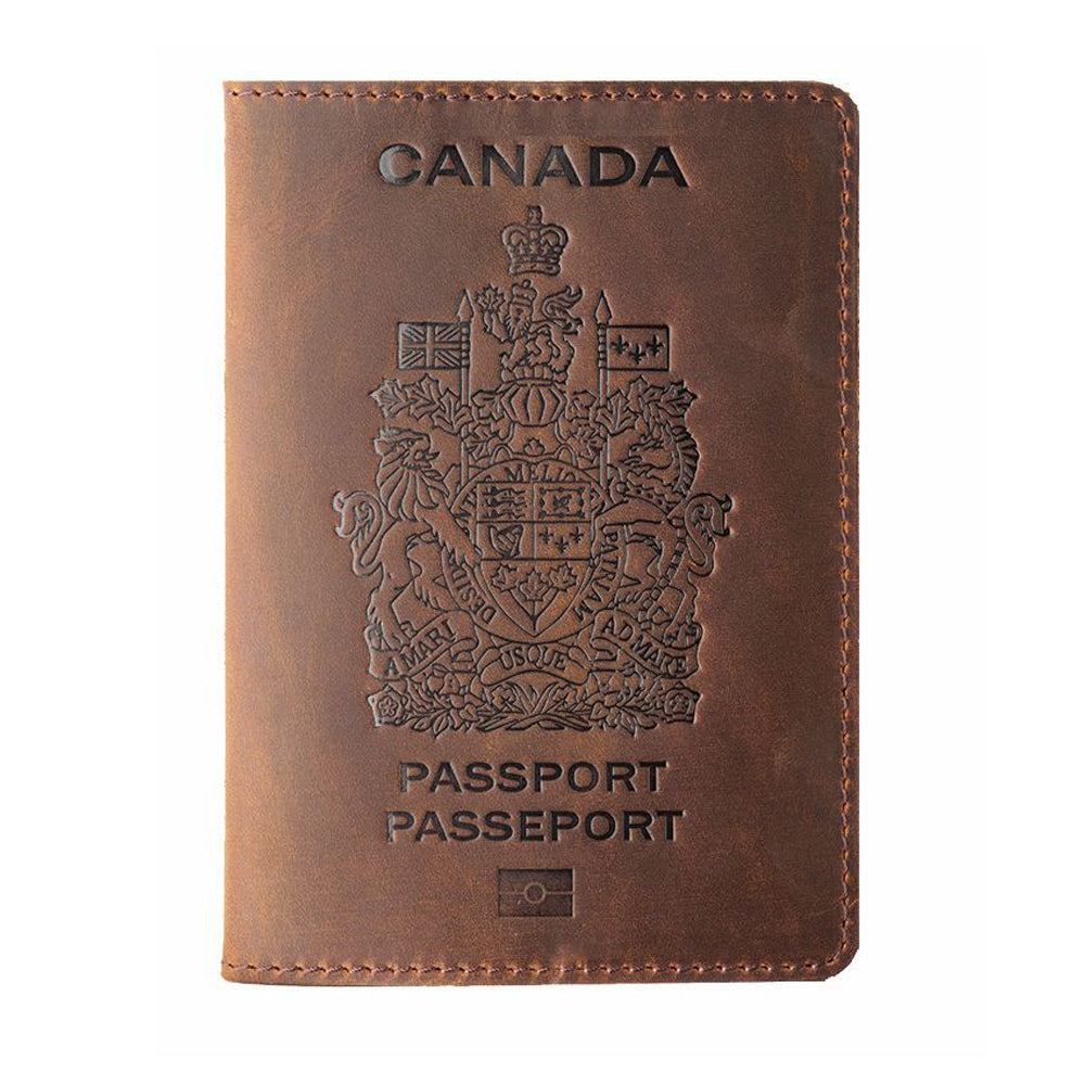 Vintage Durable Genuine Leather Business Passport Cover Case