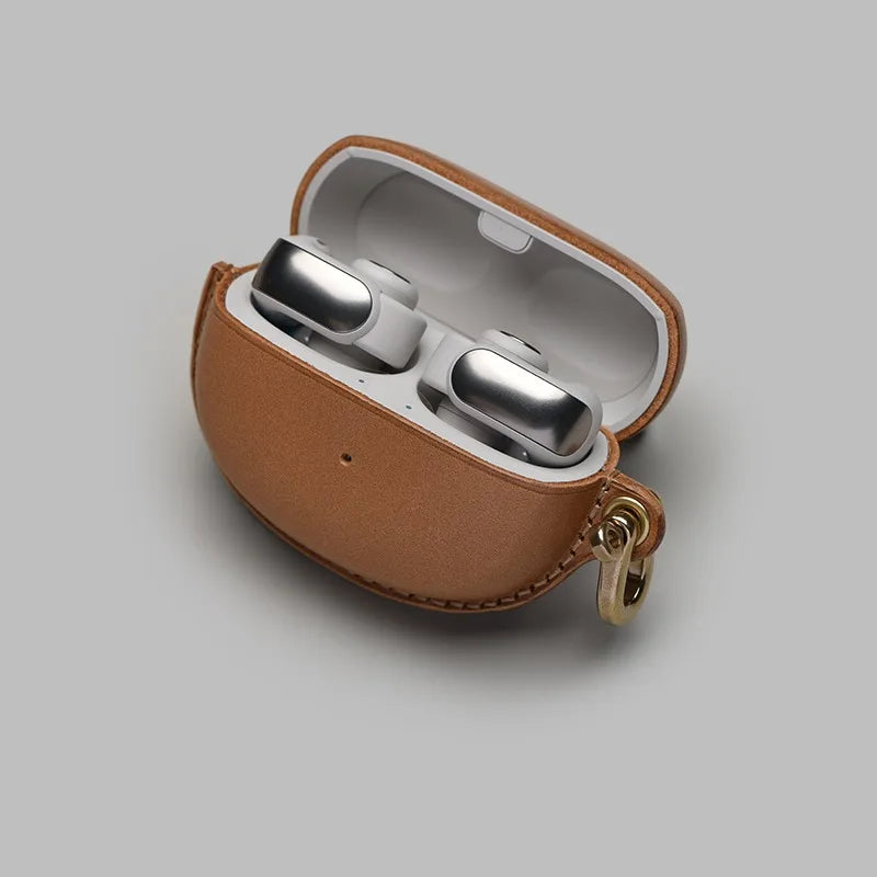 Genuine Leather Bluetooth Earphone Earbuds Case for Bose Ultra Open