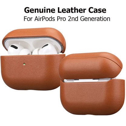 Genuine Leather Protective Skin Cover Case for AirPods Pro 2nd Generation