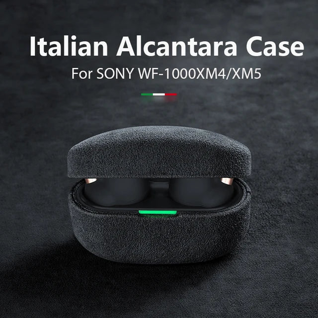 Italian Alcantara Bluetooth Earphone Case for SONY WF-1000XM4 WF-1000XM5