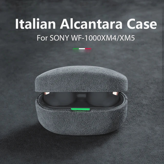 Italian Alcantara Bluetooth Earphone Case for SONY WF-1000XM4 WF-1000XM5