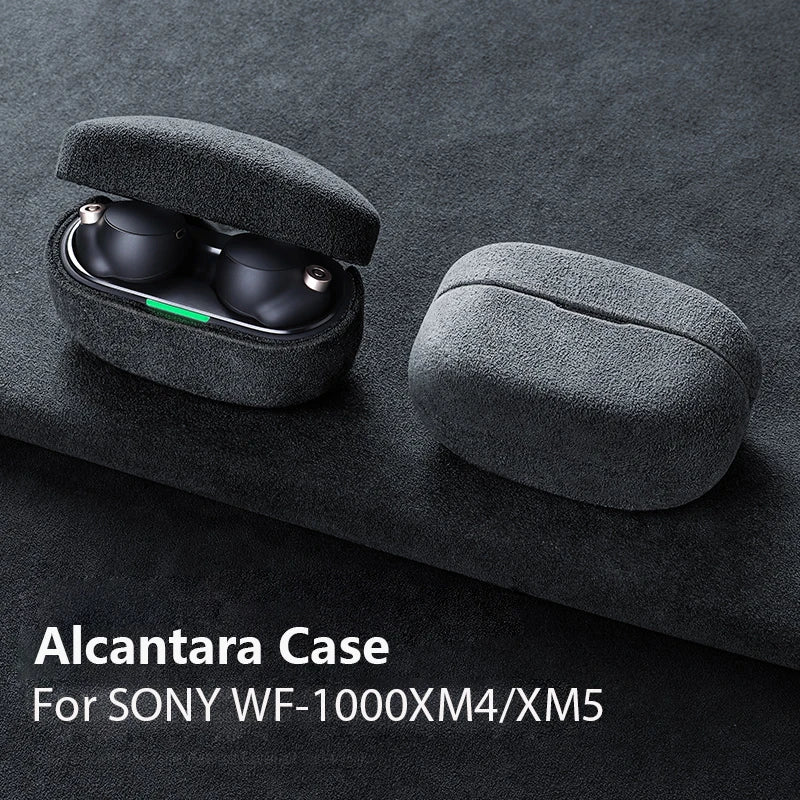 Italian Alcantara Bluetooth Earphone Case for SONY WF-1000XM4 WF-1000XM5