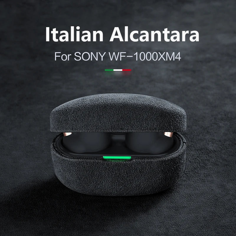 Italian Alcantara Bluetooth Earphone Case for SONY WF-1000XM4 WF-1000XM5