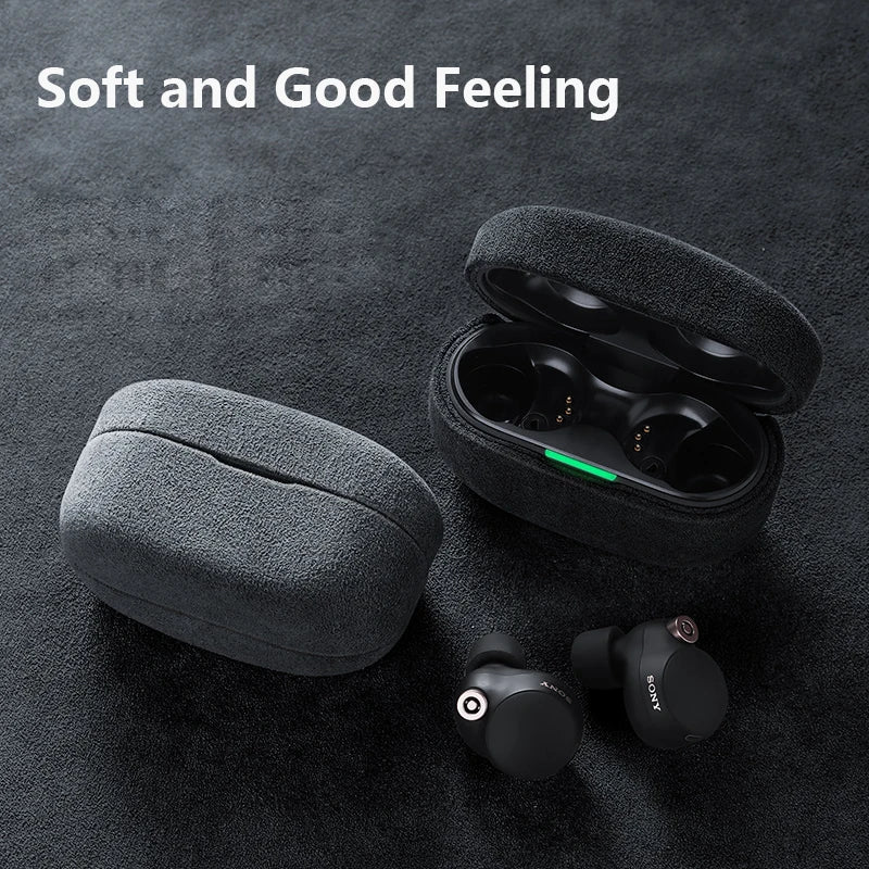 Italian Alcantara Bluetooth Earphone Case for SONY WF-1000XM4 WF-1000XM5