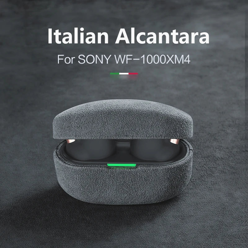 Italian Alcantara Bluetooth Earphone Case for SONY WF-1000XM4 WF-1000XM5