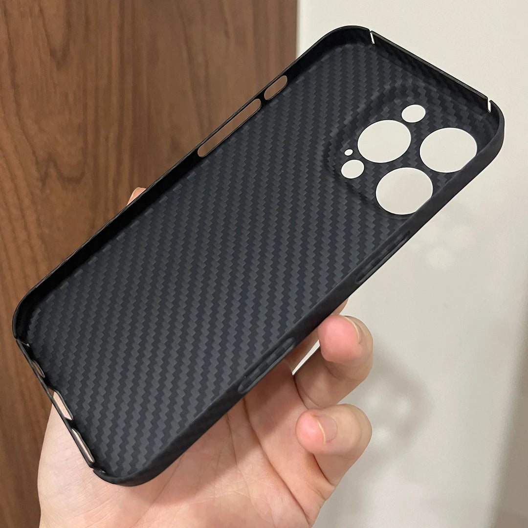 Real Aramid Carbon Fiber iPhone Case Cover for iPhone 11 12 13 14 15 16 Pro Max Plus Mini