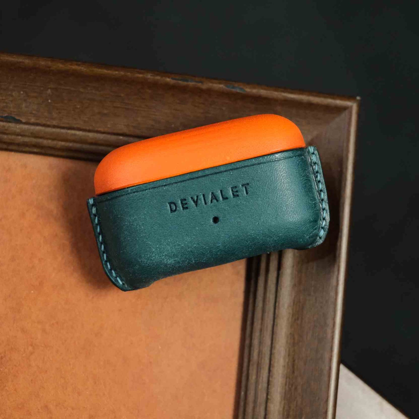 Handcraft Customizable Personalized Genuine Leather Bluetooth Earphone Case for Devialet Gemini II