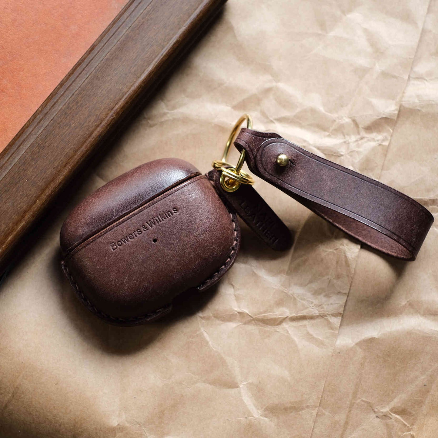 Genuine Leather Wireless Earbuds Case for Bowers & Wilkins Pi8 Pi6 by Handcraft