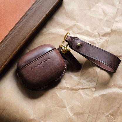 Genuine Leather Wireless Earbuds Case for Bowers & Wilkins Pi8 Pi6 by Handcraft