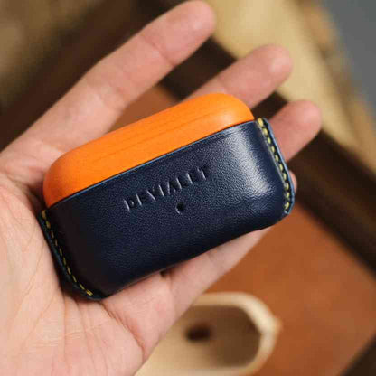 Handcraft Customizable Personalized Genuine Leather Bluetooth Earphone Case for Devialet Gemini II