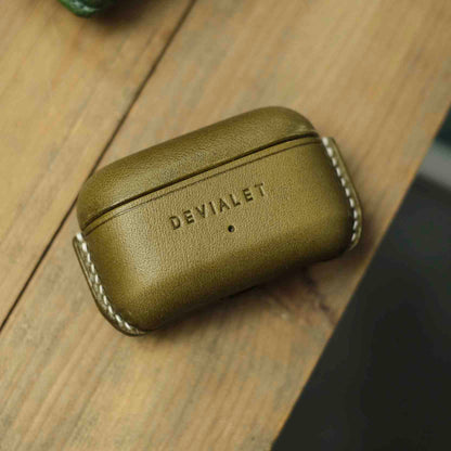 Handcraft Customizable Personalized Genuine Leather Bluetooth Earphone Case for Devialet Gemini II